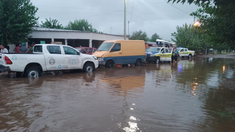 Familias afectadas por fuertes precipitaciones en el sur de la provincia